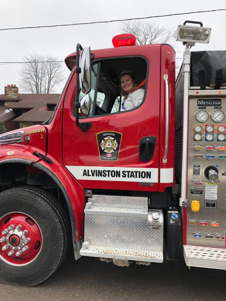 Fair Ambassador in fire truck